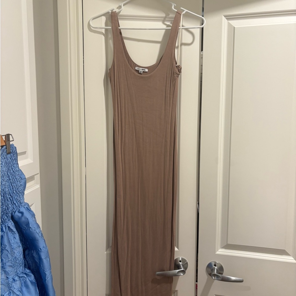 Fashion Nova Tan Maxi Dress